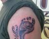 Tatuaje de pies con grises y sombras