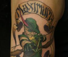 Tatuaje de Flecha Verde