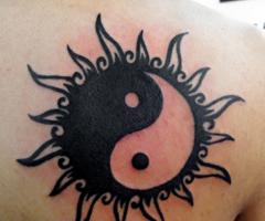 Yin Yang tattoo designs for men