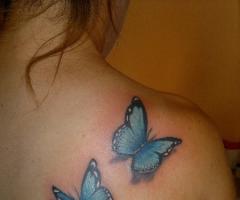 Tatuaje de mariposas 3D