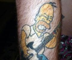 Homer rocker tattoo