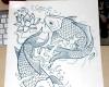 Koi Fish sketch tattoo
