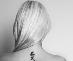Sexy tattoos for women chinese letters on back