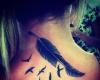 the most beautiful feathers and birds tattoos