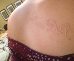 Kuve Deep invisible tattoo from Walden book