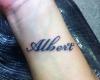 Tatuaje de nombre masculino Albert