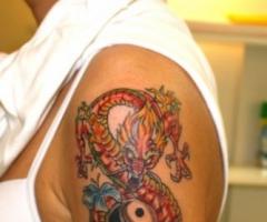 Chinese dragon tattoo arm