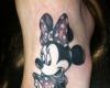 Minnie Mouse tattoo on foot