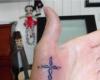 Tatuaggi croce con le iniziali