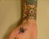 Bee on my hand tattoo