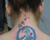 Peace stars and heart tattoos