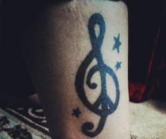 Peace Love Music tattoo