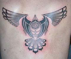 The Aztec eagle tattoo