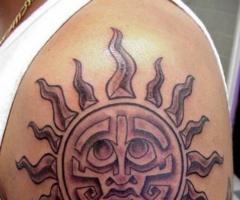 The Aztec Sun tattoo