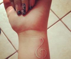 Music White tattoo