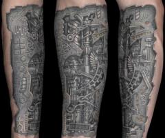 Spettacolare biomeccanico braccio tatuaggio