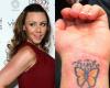 Michelle Heaton butterfly wirst tattoo