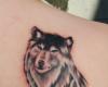 Tatouage pour homme d un loup sur le dos