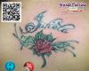 Tatuaje de Rosa y nombre Julieta