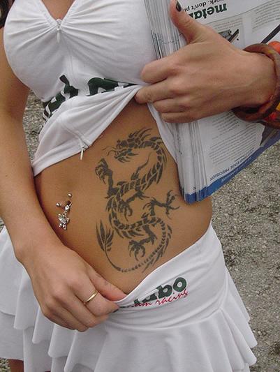 Sexy dragon tattoo for girls