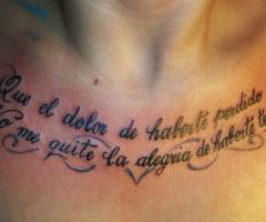 Que el dolor de haberte perdido No me quita la alegria de haberte tenido
