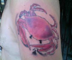 Tatuaje de signo cancer del zodiaco