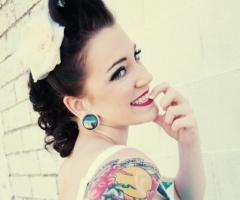 Pin Up girl and marine tattoo