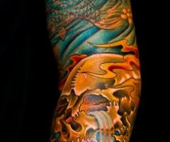 Skull toon tattoo