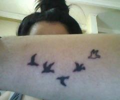Bird family tattoo