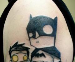 Tatuaje de Batman y Robin