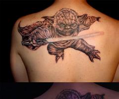 Yoda UV Tattoo