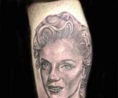 A young Marilyn Monroe tattoo