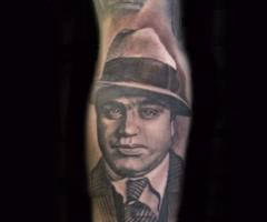A young Al Capone tattoo