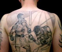 Rocky Marciano vs Roland La Starza tattoo