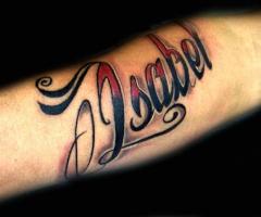 Tatuaje de nombre Isabel