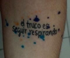 The trick is to keep breathing tattoo