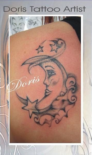moon ans stars tattoos