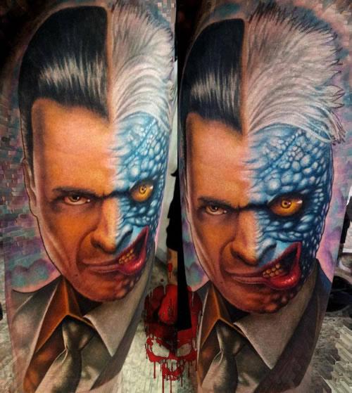 Tatuaje de Dos Caras Harvey Dent