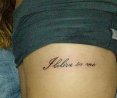 Belive in me quote tattoo