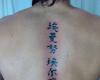 Chinese quote tattoo on back