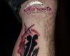abstract watercolor tattoo