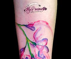 Watercolor Flower Tattoo