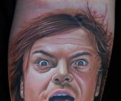 Tatuaje realista de jack black