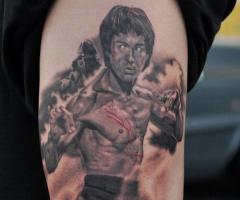 Bruce Lee tattoo artist