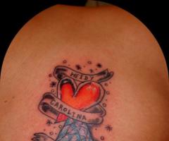 Tatuaje Corazon y Diamantes