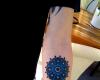 Blue mandala tattoo