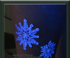 UV Black Light Snowflake Tattoo