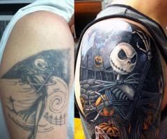 Nightmare Before Christmas cover up tattoo