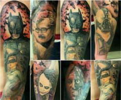 Batman sleeve of Creative Chaos Tattoo