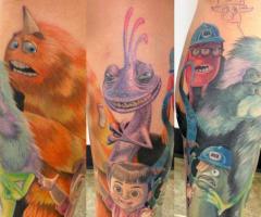Monsters Inc tattoo by Artist Tony Sklepic